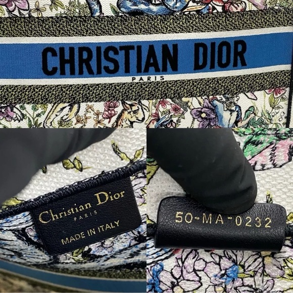 🌸Christian Dior Book Tote Floral Canvas Blue - Picture 8 of 9